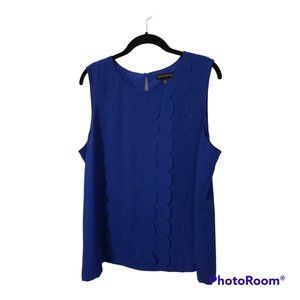 Banana Republic royal blue scalloped shell tank